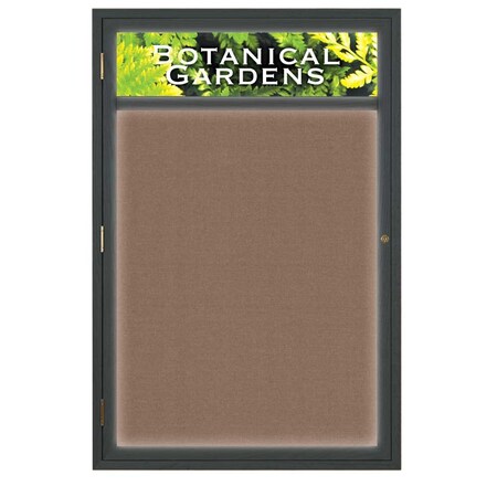 United Visual Products Open Faced Traditional Rounded Corkboard UV640ARC-GOLD-PUMICE
